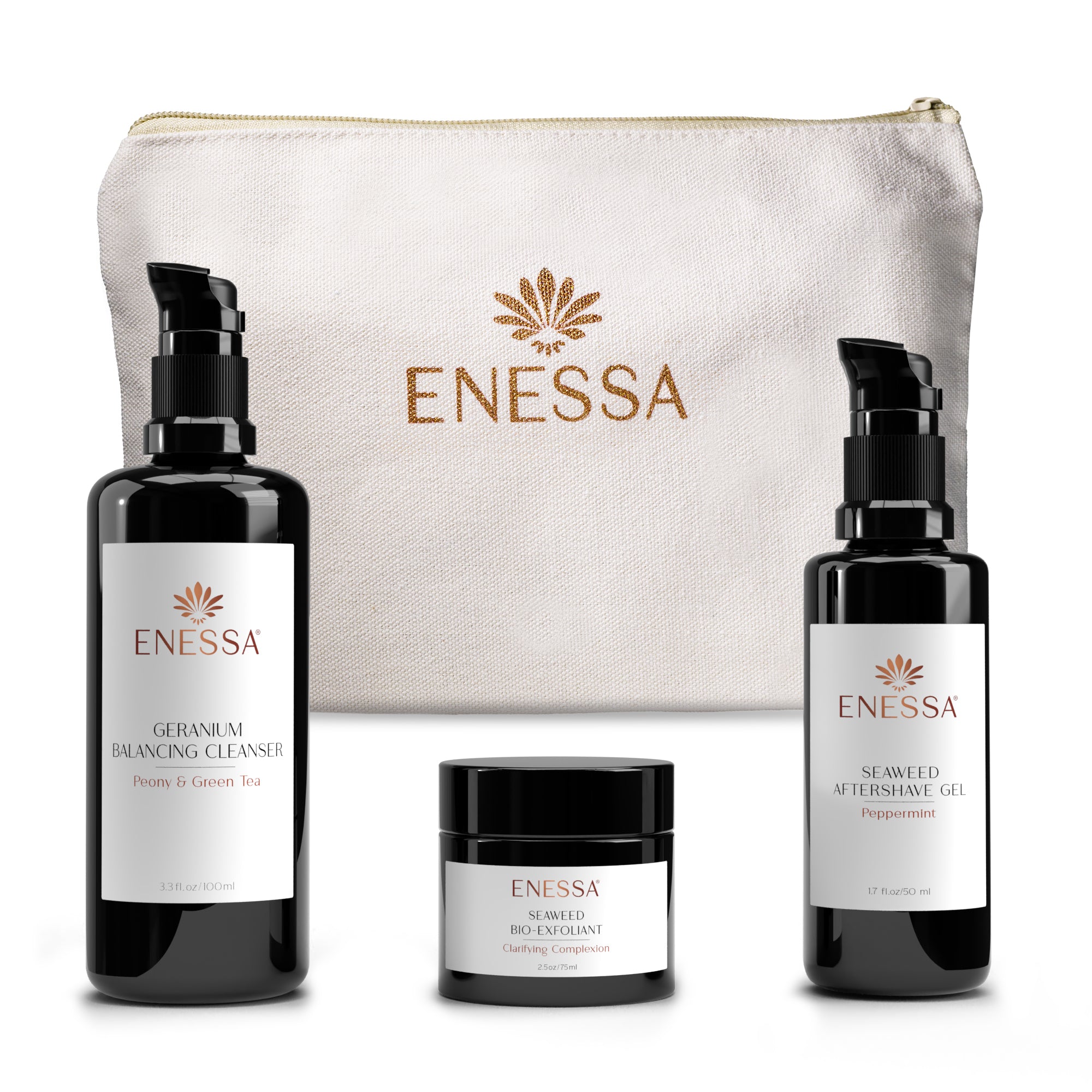 Men's Survival Kit - Geranium - Enessa Organic Skin Care